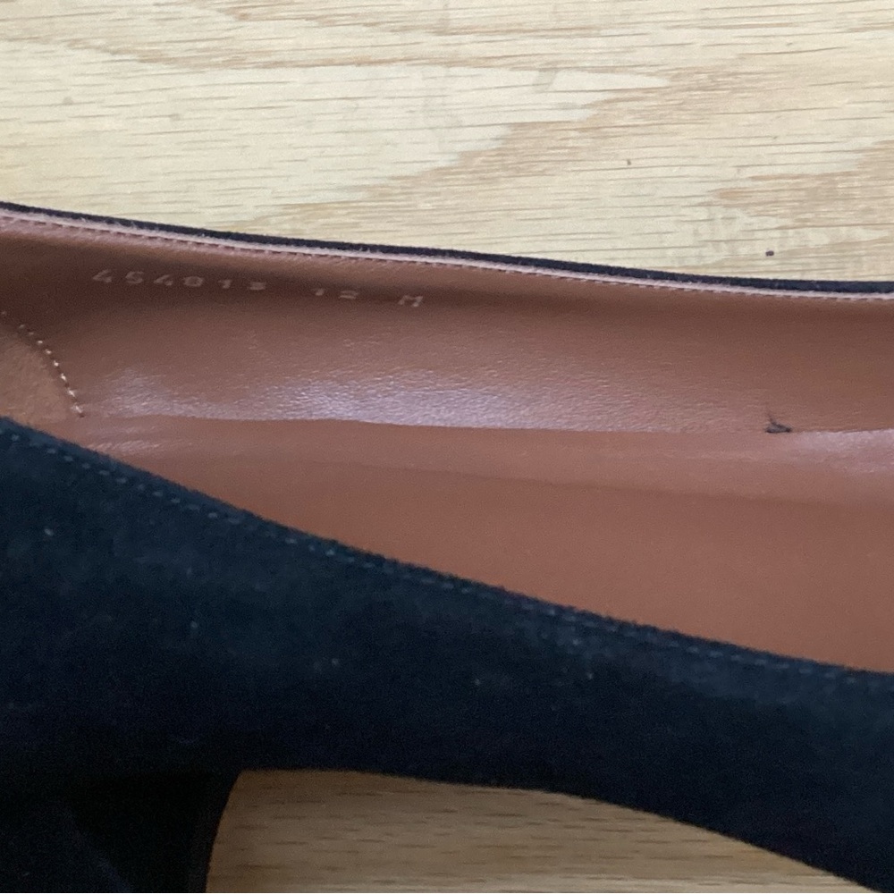 Aquatalia Pasha Black Suede Weatherproof Block Heel Pumps Size 12M - Picture 10 of 10